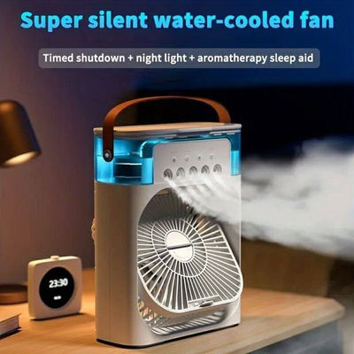Portable Fan with 5 Hole Mist Spray Humidifier