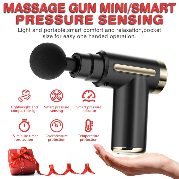 4-in-1 Massage Gun | Deep Tissue Percussion Massager with 4 Attachments | Handheld Electric Muscle Therapy Device