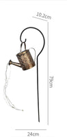 Outdoor Solar Watering Can Ornament Garden Lamp