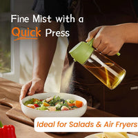 Sprayable & Pourable Oil Bottle – 2-in-1 Oil Dispenser for Healthy Cooking (400ml)